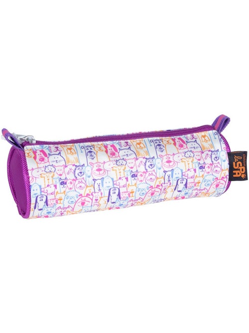 Trousse ronde en tissu imprimé animaux SPA - Kiabi