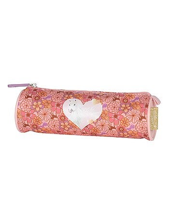 Trousse ronde fille BELLA SARA Dream Flowers motif fleuri rose