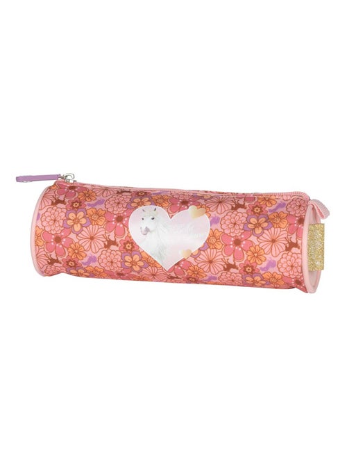 Trousse ronde fille BELLA SARA Dream Flowers motif fleuri rose - Kiabi