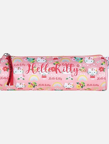 Trousse ronde fille HELLO KITTY Green Floral rose