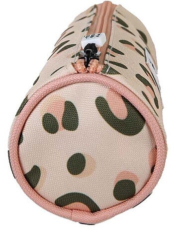 Trousse ronde fille POL FOX Crush rose motif léopard