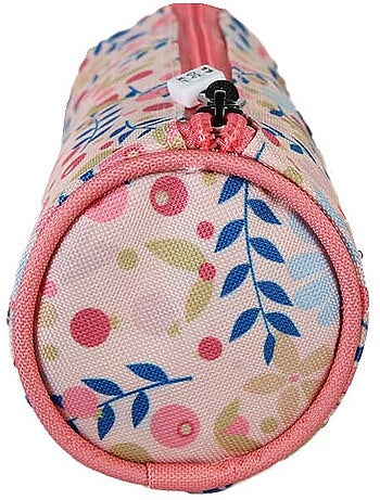 Trousse ronde fille POL FOX Happy Blush rose motif fleur
