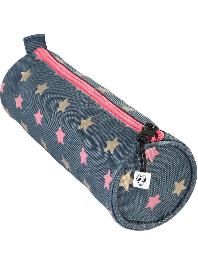 Trousse ronde fille POL FOX Wonder Fox Glitter rose et gris motif étoile Bleu Rose clair Gris - Kiabi