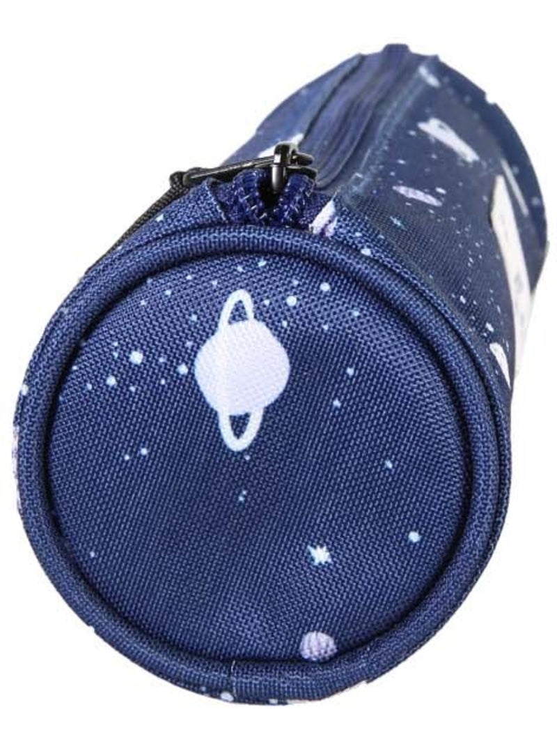 Trousse ronde garçon POL FOX Cosmo bleu marine motif planètes Bleu marine - Kiabi
