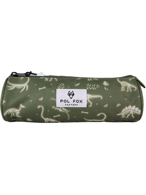Trousse ronde garçon POL FOX Jurassic vert motif dinosaure - Kiabi