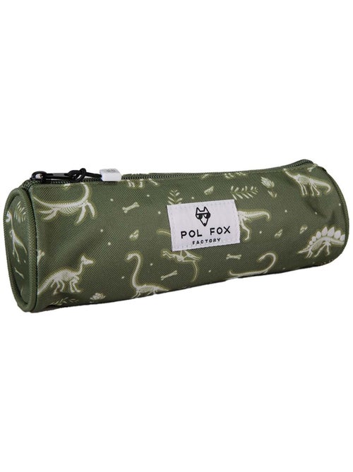 Trousse ronde garçon POL FOX Jurassic vert motif dinosaure - Kiabi