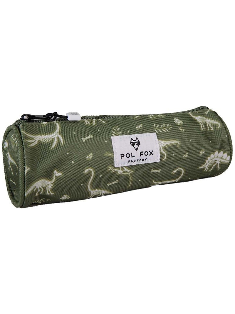Trousse ronde garçon POL FOX Jurassic vert motif dinosaure Vert - Kiabi
