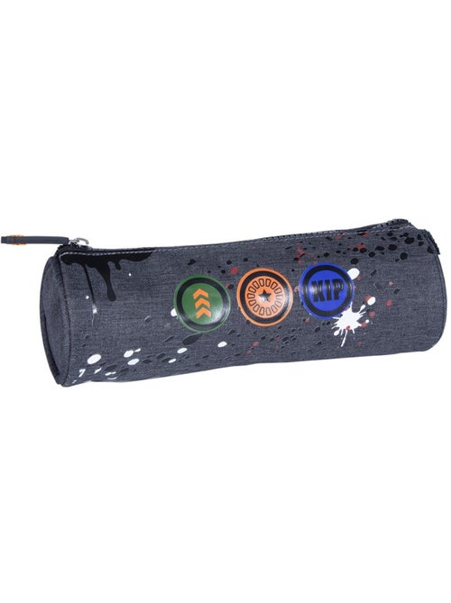 Trousse ronde imprimé splash denim KIP 22 x 7 cm fermeture zip - Kiabi Trousse ronde imprimé splash denim KIP 22 x 7 cm fermeture zip - Kiabi