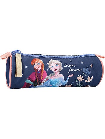 Trousse ronde imprimée en tissu La Reine des Neiges Sisters Forever
