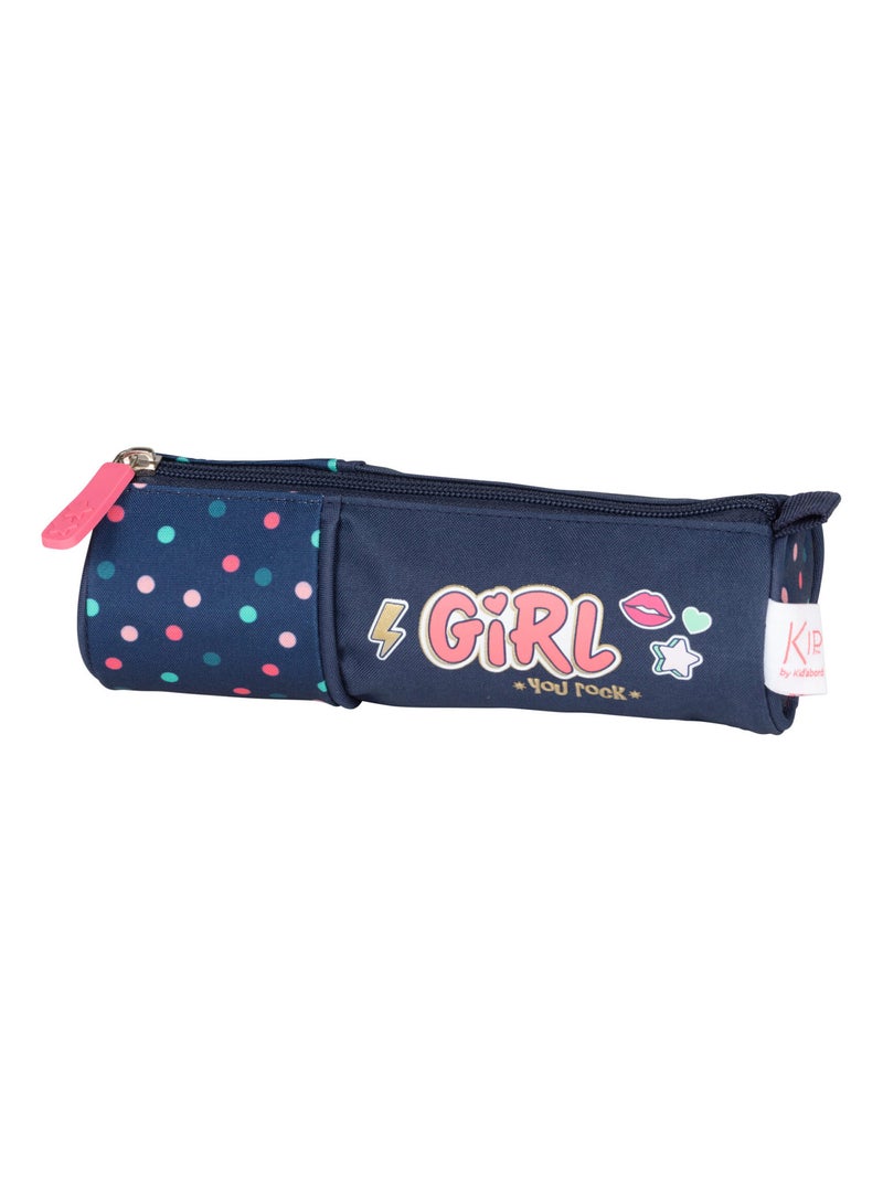 Trousse ronde KIP GIRL YOU ROCK Marine/Multicolore - Kiabi