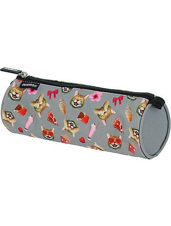 Trousse ronde newmoji chats – 22 cm zippée – 1 compartiment newmoji