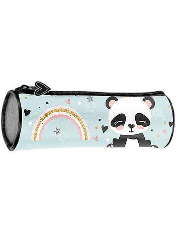 Trousse ronde PASO Panda en textile imprimé 21 cm