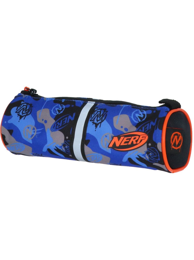 Trousse ronde Polyester 300D motif camouflage NERF Playground Bleu Orange - Kiabi