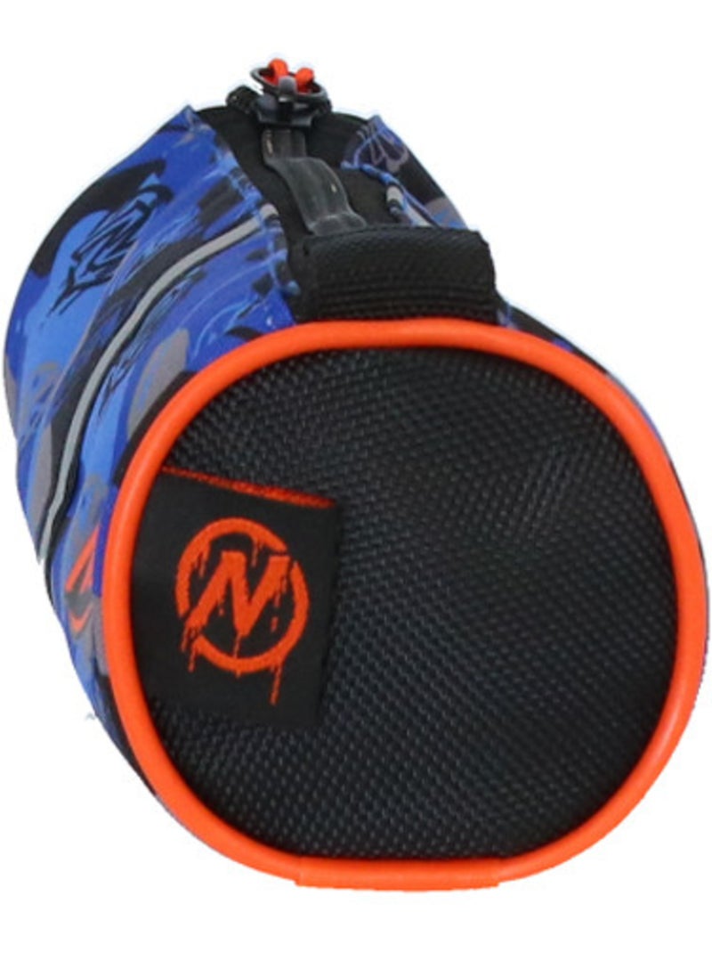 Trousse ronde Polyester 300D motif camouflage NERF Playground Bleu Orange - Kiabi
