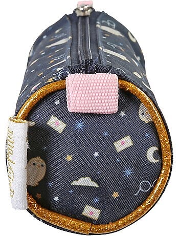 Trousse ronde scolaire enfant HARRY POTTER bleu marine rose