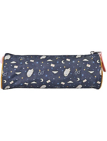 Trousse ronde scolaire enfant HARRY POTTER bleu marine rose