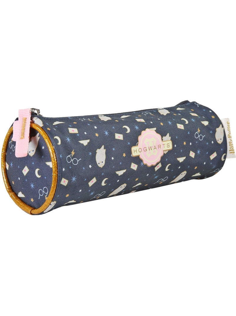 Trousse ronde scolaire enfant HARRY POTTER bleu marine rose Bleu marine - Kiabi