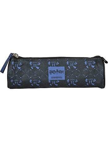 Trousse ronde scolaire enfant HARRY POTTER noir bleu