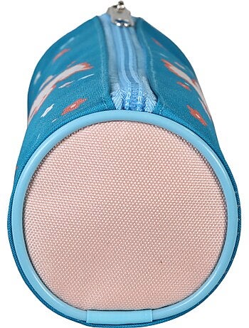 Trousse ronde scolaire fille CYBEL Licorne bleue 1 compartiment