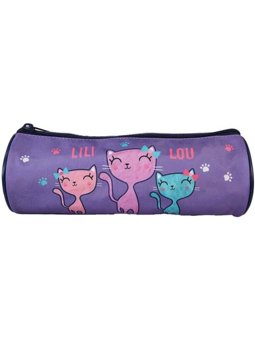 Trousse ronde scolaire fille LILI LOU violette 1 compartiment - Kiabi Trousse ronde scolaire fille LILI LOU violette 1 compartiment - Kiabi
