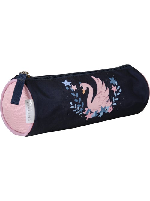 Trousse ronde scolaire fille PHILEAS Cygne bleu marine rose 1 compartiment - Kiabi Trousse ronde scolaire fille PHILEAS Cygne bleu marine rose 1 compartiment - Kiabi