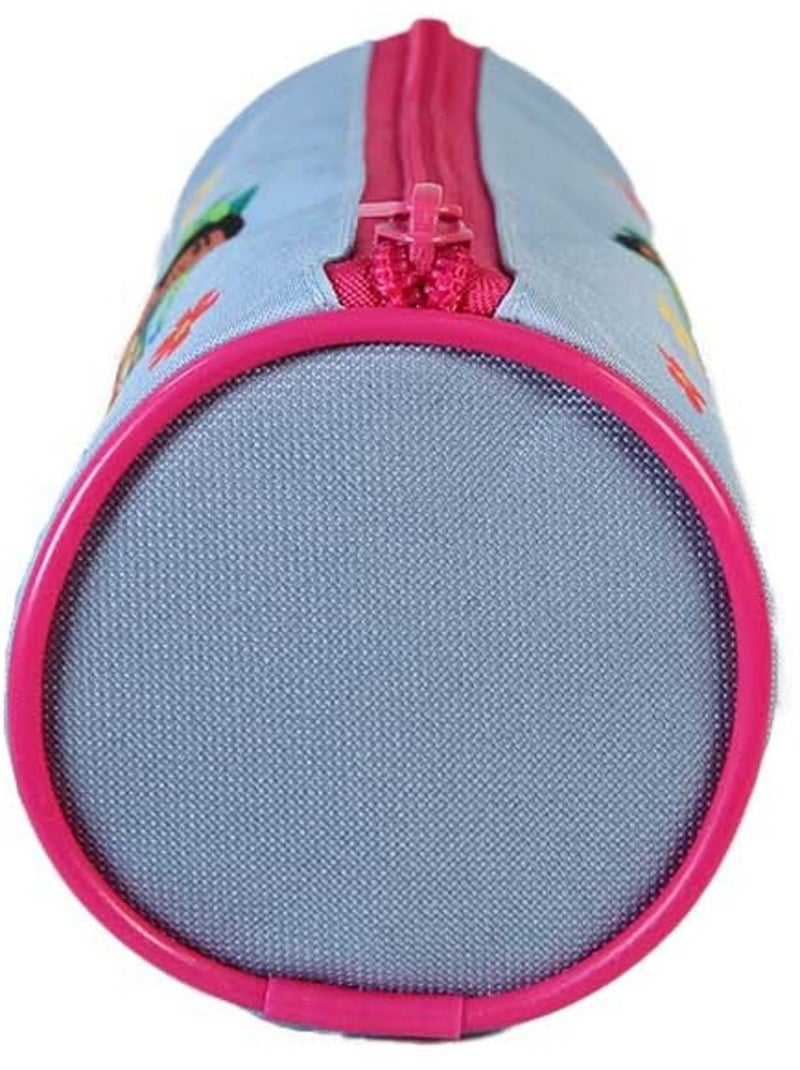 Trousse ronde scolaire fille VAIANA bleu ciel 1 compartiment Bleu ciel - Kiabi