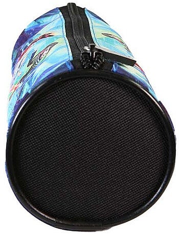 Trousse ronde scolaire garçon BEYBLADE X bleue 1 compartiment