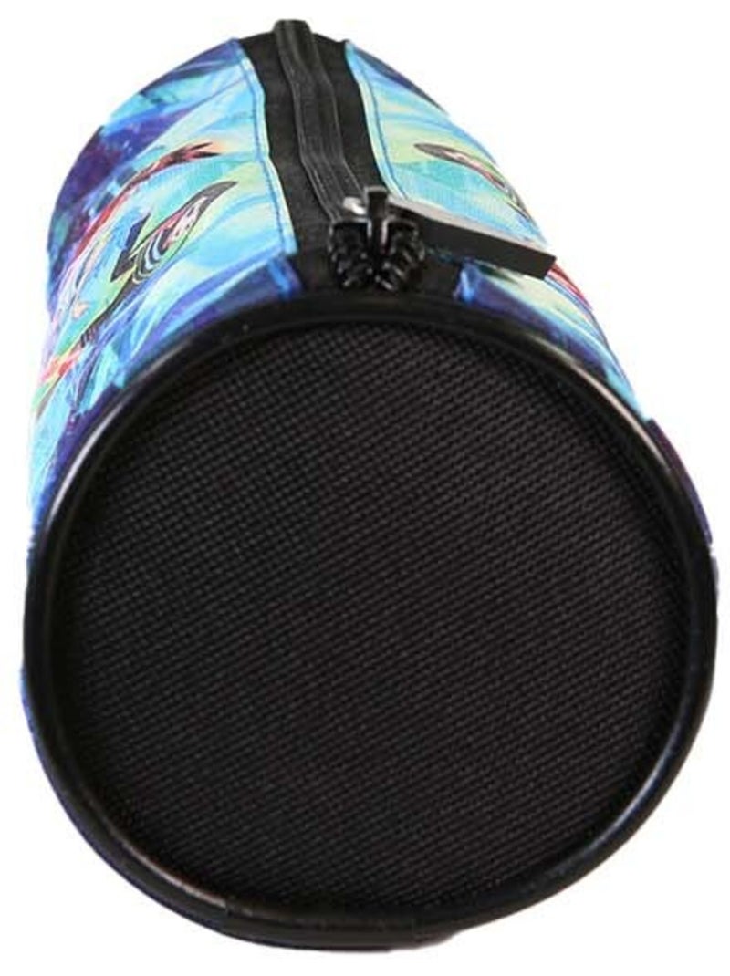Trousse ronde scolaire garçon BEYBLADE X bleue 1 compartiment Bleu - Kiabi