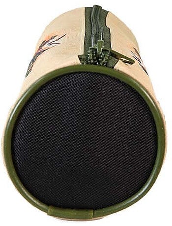 Trousse ronde scolaire garçon JURASSIC PARK beige 1 compartiment zippé