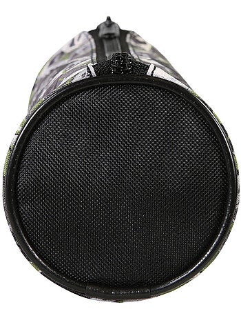 Trousse ronde scolaire garçon JURASSIC WORLD vert noir 1 compartiment zippé