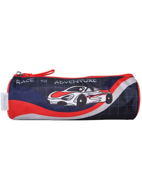 Trousse ronde scolaire garçon PHILEAS Voiture bleu rouge 1 compartiment zippé - Kiabi Trousse ronde scolaire garçon PHILEAS Voiture bleu rouge 1 compartiment zippé - Kiabi