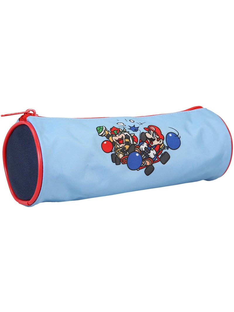 Trousse ronde scolaire garçon SUPER MARIO bleue 1 compartiment Bleu - Kiabi