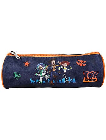 Trousse ronde scolaire garçon TOY STORY bleu orange 1 compartiment