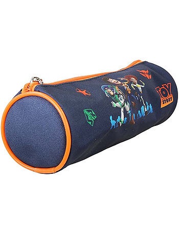 Trousse ronde scolaire garçon TOY STORY bleu orange 1 compartiment