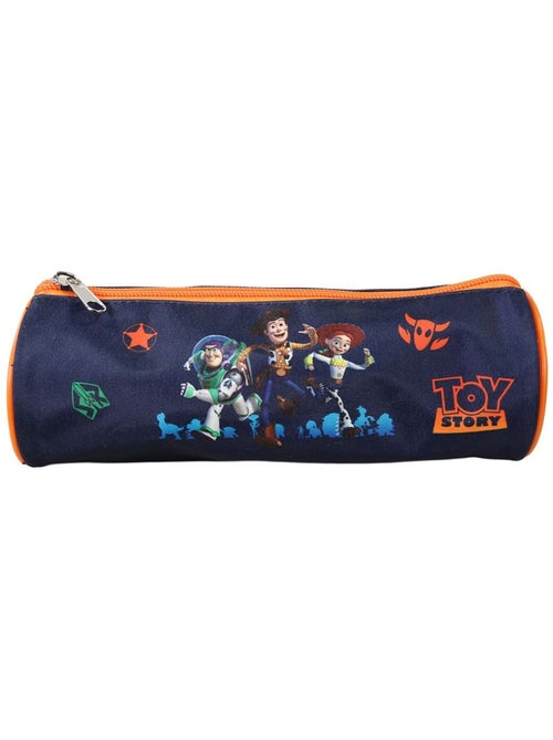 Trousse ronde scolaire garçon TOY STORY bleu orange 1 compartiment - Kiabi