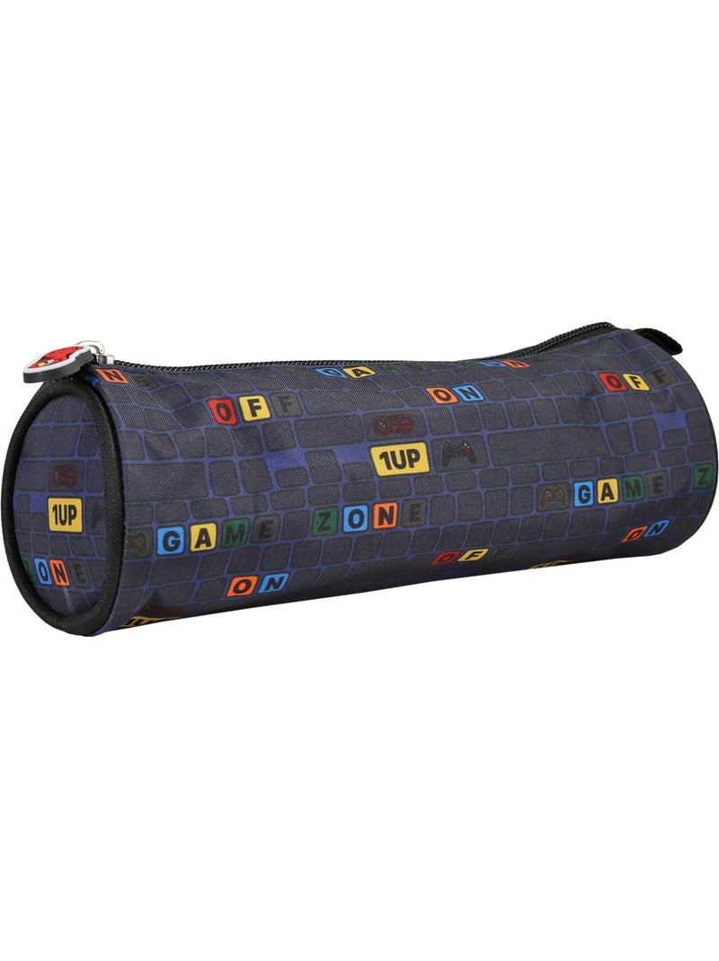 Trousse ronde scolaire KIP School Time bleu noir Bleu marine - Kiabi