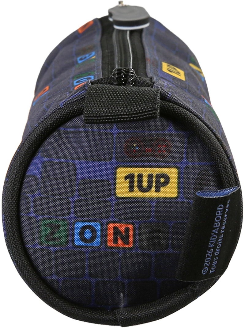 Trousse ronde scolaire KIP School Time bleu noir Bleu marine - Kiabi