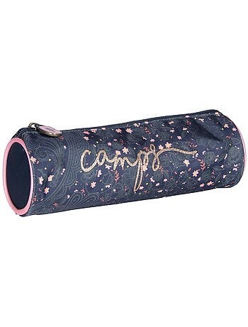 Trousse ronde textile effet denim Camps
