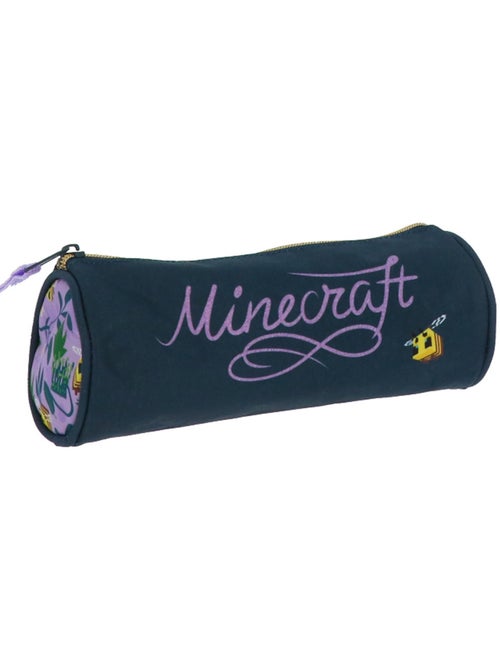 Trousse ronde textile Minecraft motif Creeper floral - Kiabi
