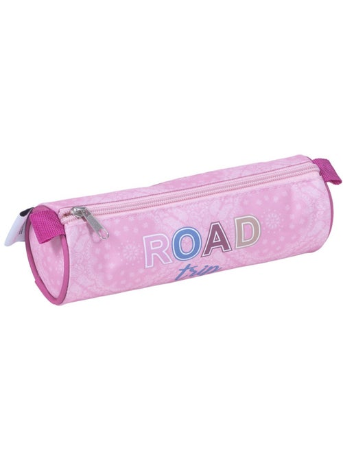 Trousse ronde tissu imprimé Road Trip Teo Jasmin - Kiabi