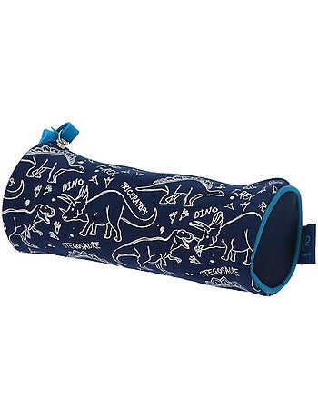 Trousse ronde tissu motifs dinosaures