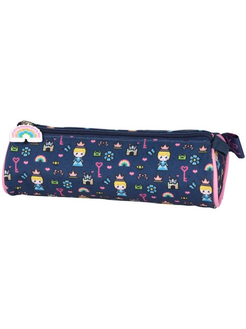 Trousse ronde toile synthétique imprimée gaming princesse KIP - Kiabi