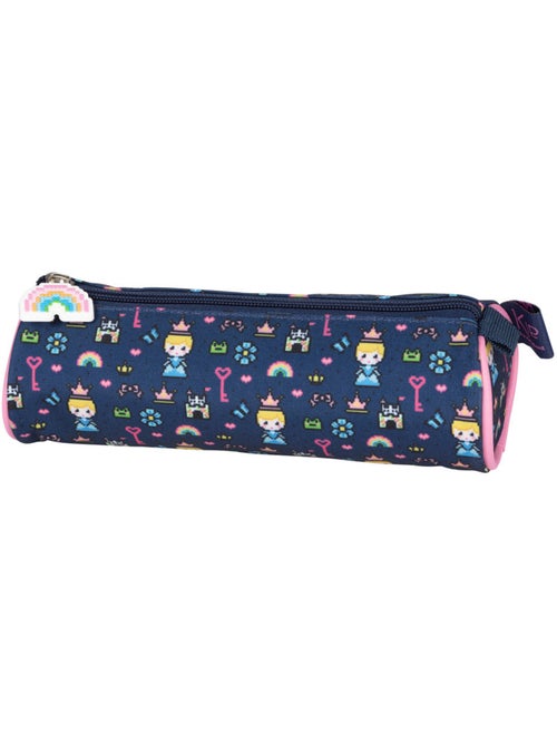 Trousse ronde toile synthétique imprimée gaming princesse KIP - Kiabi Trousse ronde toile synthétique imprimée gaming princesse KIP - Kiabi