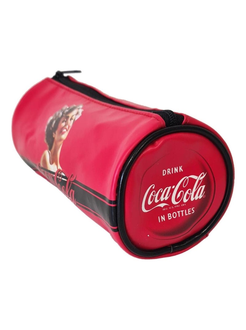 Trousse ronde vinyle Coca-Cola Rouge - Kiabi