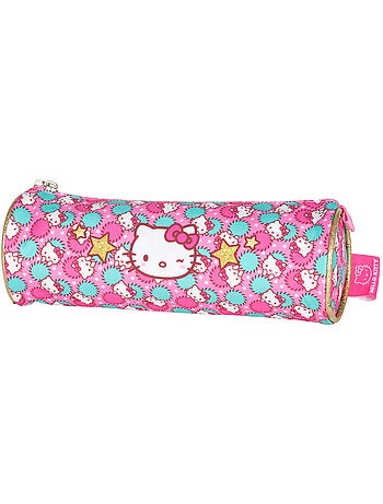 Trousse ronde zippée 'Hello Kitty' 22 cm x Ø7 cm – 1 compartiment