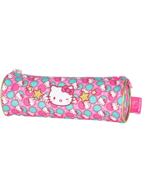 Trousse ronde zippée 'Hello Kitty' 22 cm x Ø7 cm – 1 compartiment - Kiabi Trousse ronde zippée 'Hello Kitty' 22 cm x Ø7 cm – 1 compartiment - Kiabi