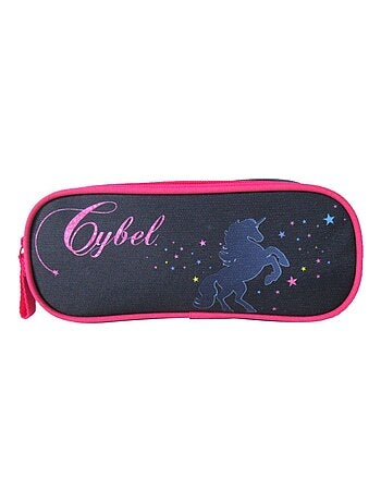 Trousse scolaire 2 compartiments Cybel Marine et Rose
