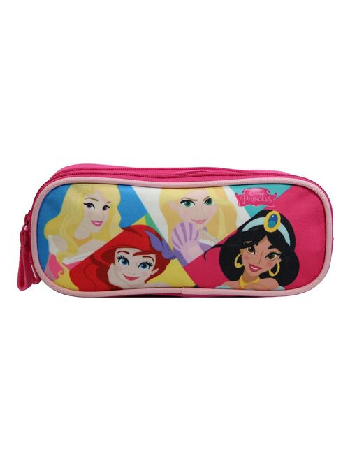 Trousse scolaire 2 compartiments Disney Princesses Rose Bagtrotter - Kiabi