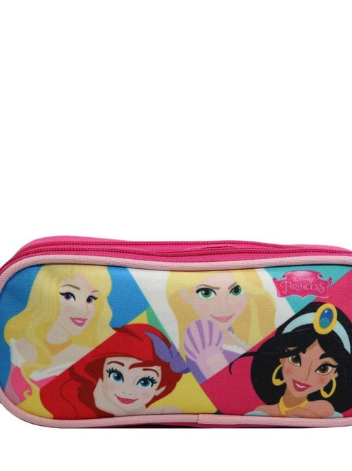 Trousse scolaire 2 compartiments Disney Princesses Rose Bagtrotter - Kiabi