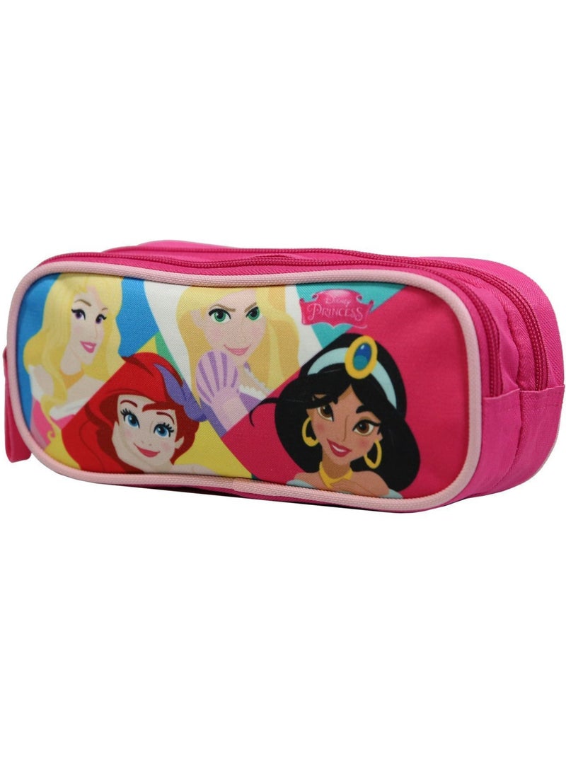Trousse scolaire 2 compartiments Disney Princesses Rose Bagtrotter Rose - Kiabi
